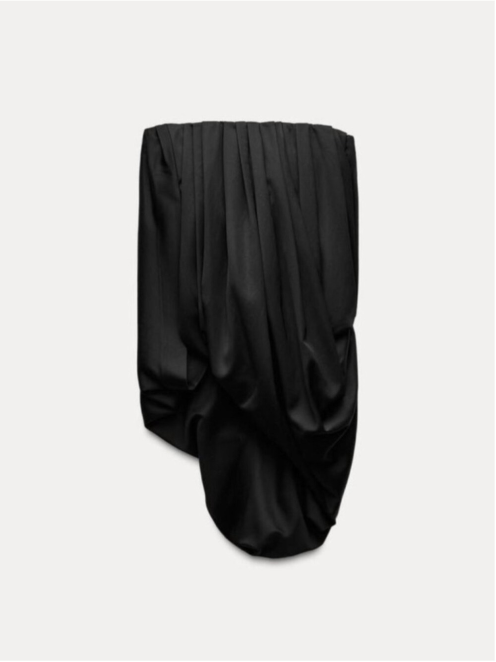 New Zara Black Strapless Corset Volume Drape Cut Top Limited Edition sz XS - Picture 3 of 8
